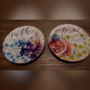 Inspirational White Plates with Stand